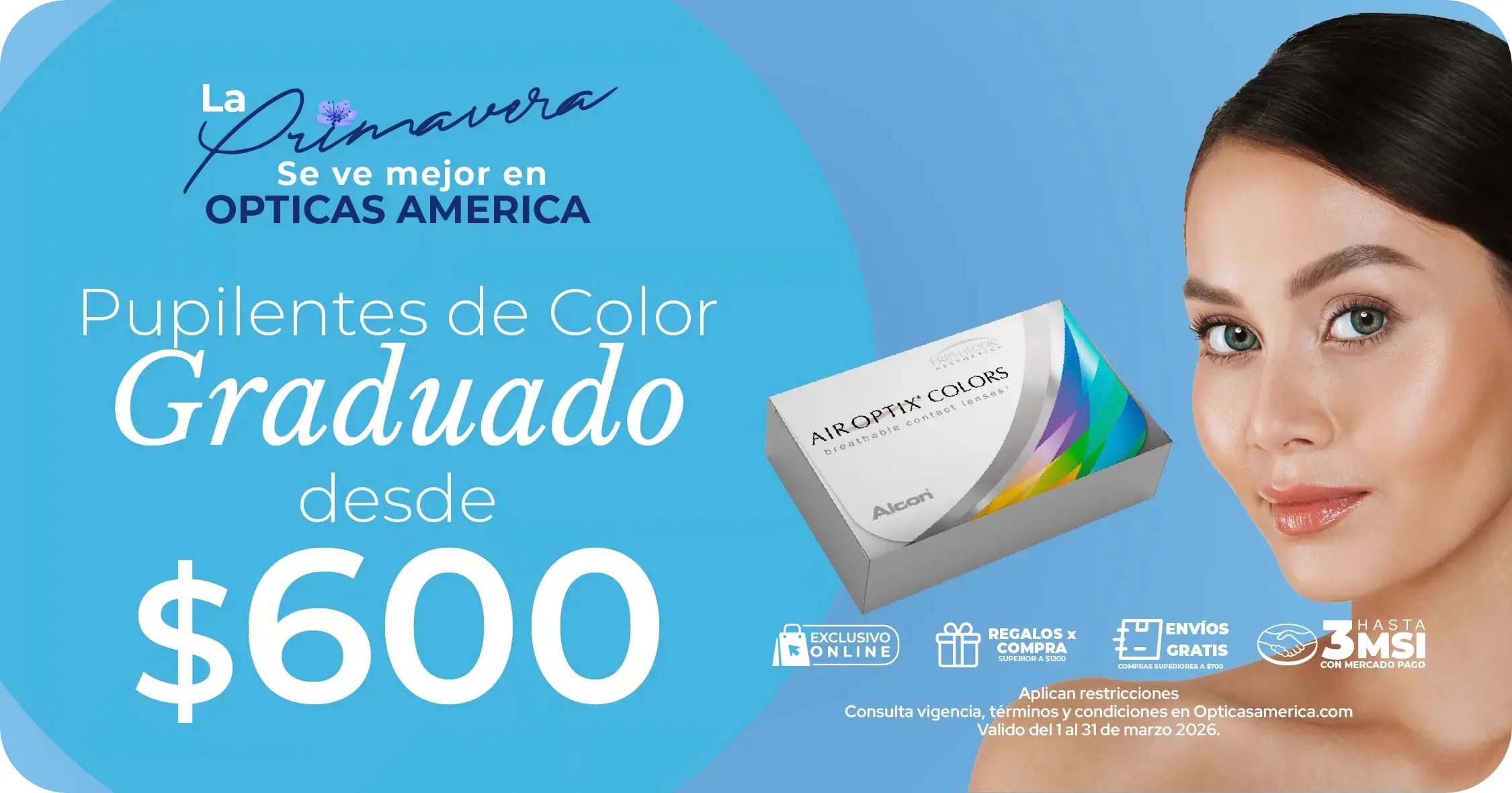 lentes de contacto de color graduados